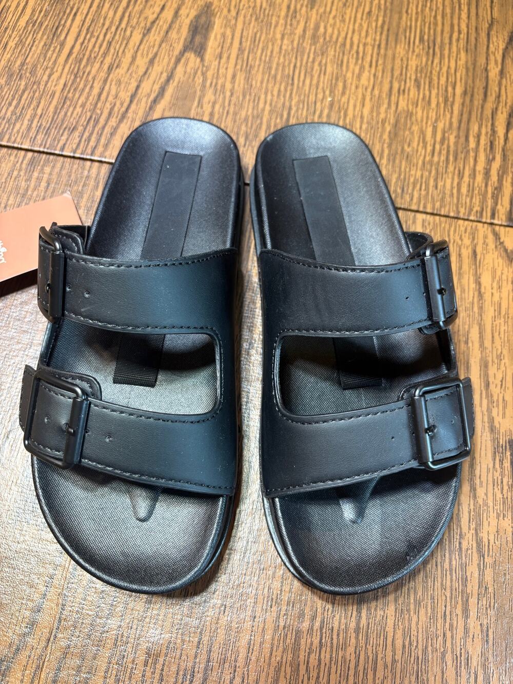 Earthing Aspen Black Double Buckle Conductive Slide Adults US Size 7 NWT